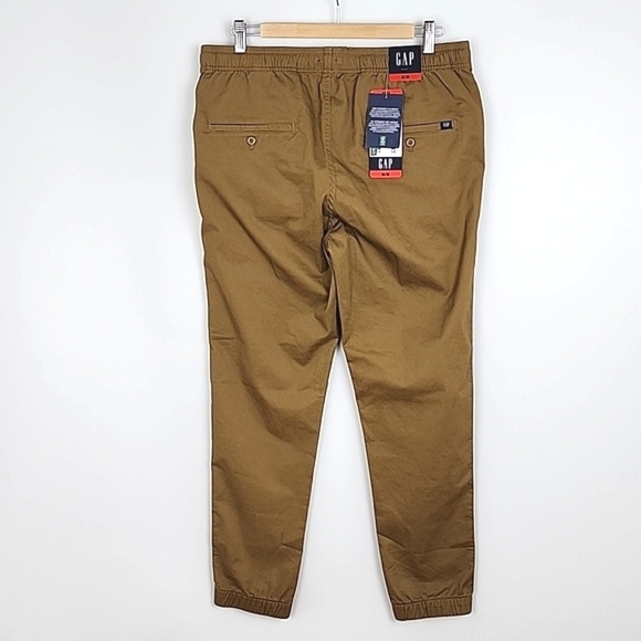 GAP Men's Joggers Casual Tan Cotton Blend Stretch Size Medium - Picture 2 of 13